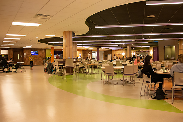 photo of large Conference Center with projectors