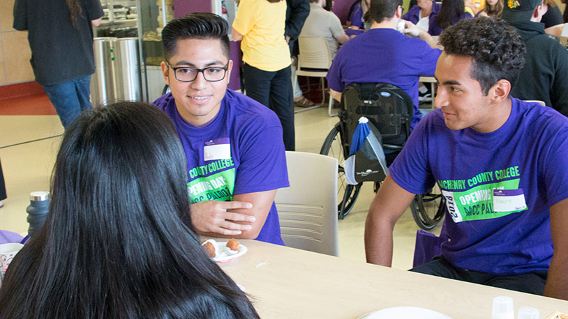 MCC students welcoming high school students to the annual Latine Empowerment Conference