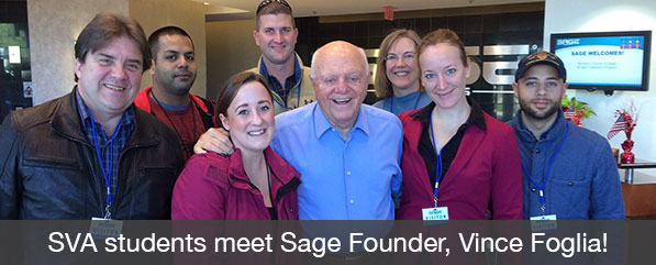 SVA students meet Vince Foglia, laptop grant contributor