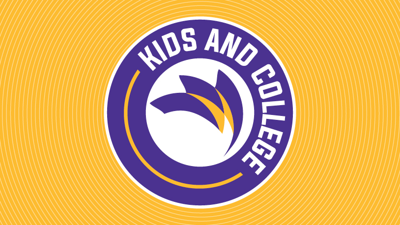Kids and College logo on gold background