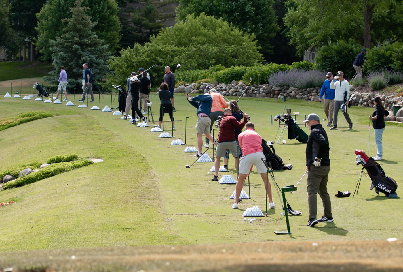 golfers lined up on green at Bull Valley Golf Club
