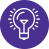 purple light bulb icon