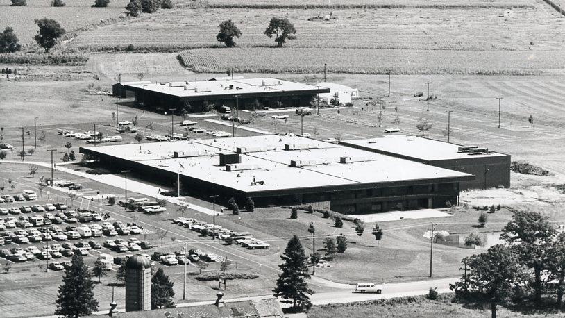 areal view of McHenry County College when first established 