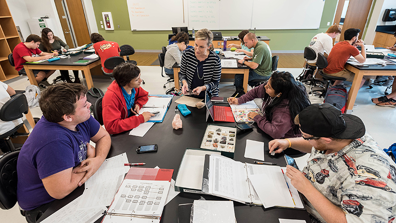 Kate Kramer, MCC instructor engaging with students