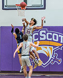 Men's basketball team action