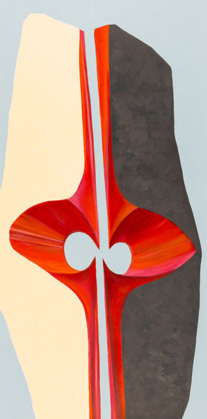 Mary Mariutto Modern Monolith #2, Oil on Canvas, 48" X 24" X 1.5"