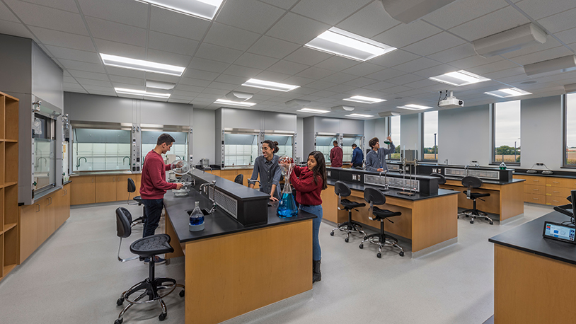Lab in the Liebman Science Building
