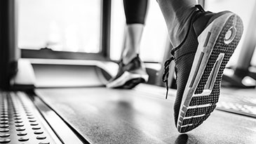 running on treadmill