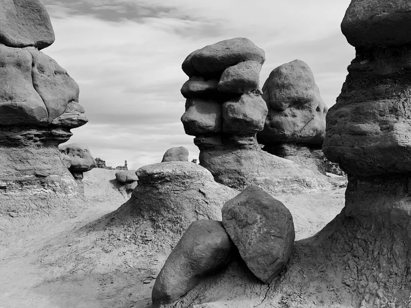 a photo of rock formations at Goblin Valley State Park