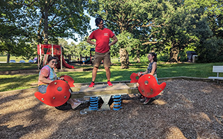 Phi Theta Kappa students visiting a park