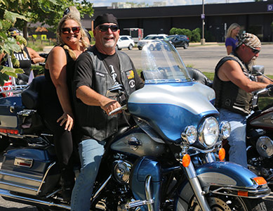 MCC employee Russ Shafer on his motorcycle