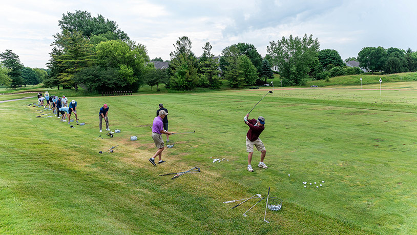 A group of golfers is enjoying a nice day on the course at Bull Valley Golf Club during the 2026 FMCCF Golf Invitational.