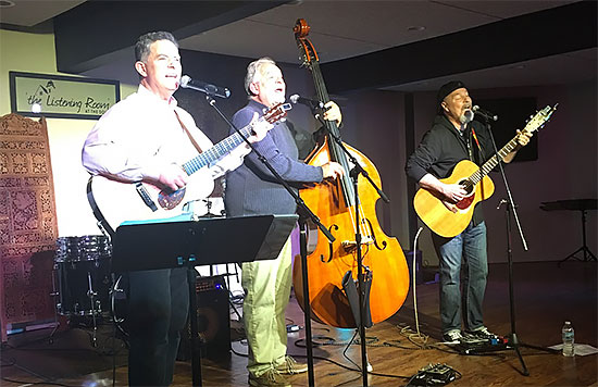 photo of band playing at Listening for A Cause Event
