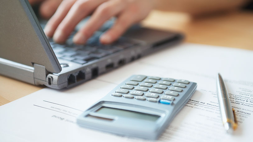 calculator with documents